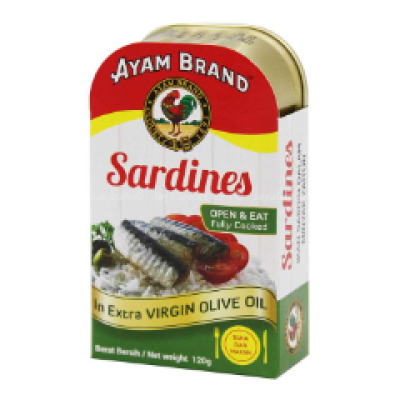 Ayam Brand Sardine Extra Virgin Olive Oil 120g [KLANG VALLEY ONLY]