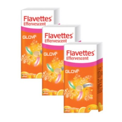 (SET OF 3) FLAVETTES EFFERVESCENT GLOW TABLET 30'S