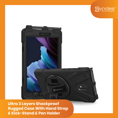 [PRE-ORDER] ARMOR- X ULTRA 3 LAYERS SHOCKPROOF RUGGED CASE WITH HAND STRAP & KICK-STAND & PEN HOLDER