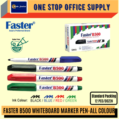 Faster B500 Mini Whiteboard Marker - ( BLACK COLOUR )