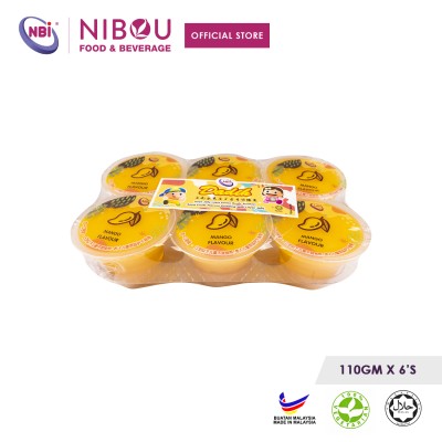 Nibou (NBI) Soya Fruits with Layer Jelly Mango (110gm x 6's x 16)