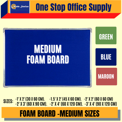 COLOUR FOAM NOTICE BOARD - BLUE COLOUR ( 1' x 2' ) MEDIUM SIZE