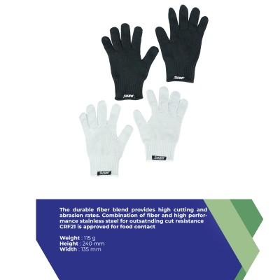1405006w CUT RESISTANT GLOVES FIT ALL SIZE (WHITE)