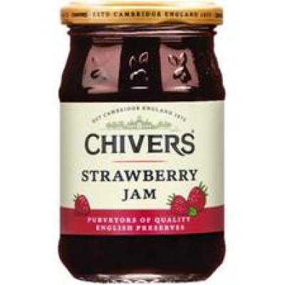 CHIVERS Strawberry Jam 340gm Bottle (6 Units Per Carton)