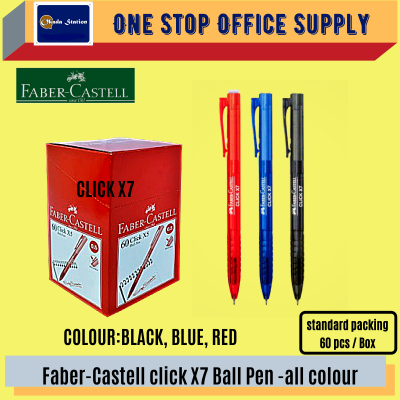 Faber Castell Click X7 Ball Pen 1422 - ( RED COLOUR 60 PCS ) WHOLESALE