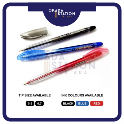 FABER CASTELL WINBALL PEN - 0.5MM ( RED  COLOUR 30'S ) WHOLESALE