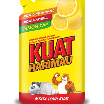 Kuat Harimau Dishwashing Liquid Lemon Detergent 650ml