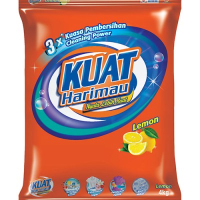 Kuat Harimau LEMON Powder Detergent 4kg
