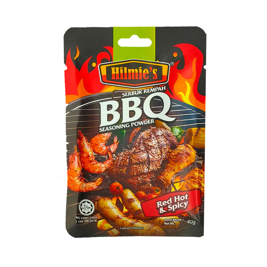 Serbuk Rempah bbq HILMIE'S (Red Hot & Spicy - 40g) (48 Units Per Carton)