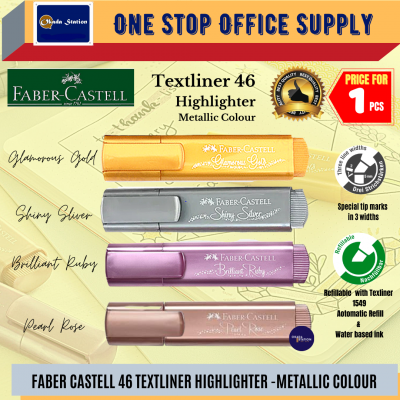 Faber Castell 46 Highlighter - ( MERALLIC SHINY SLIVER COLOUR )