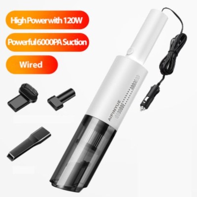 A8 Car Vacuum Cleaner - Wired Version (White)