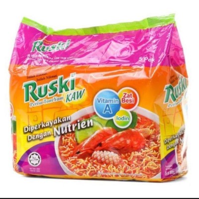 Ruski Instant Noodles Tomyam KAW 80gm x 5's