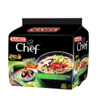 MAMEE CHEF Spicy Chicken Shiitake 4 x 82 g Instant Noodle