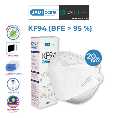 Jadi Care KF94 White Colour 20 Pcs 4 Layers of Filtering Disposable Face Masks (Non-medical   PPE)