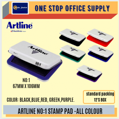 Artline Stamp Pad No.1 - ( BLACK )