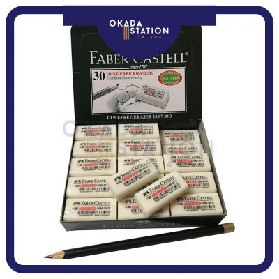 Faber Castell Eraser 7086 - 30's BOX ( WHITE COLOUR )