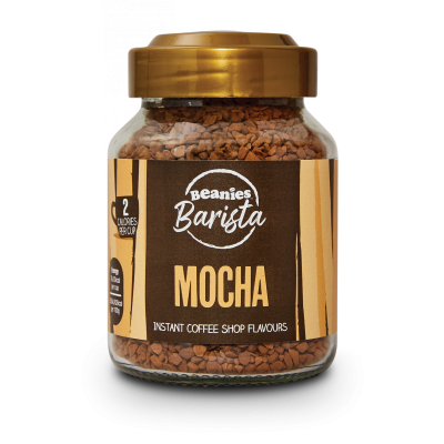 Beanies Flavour Coffee - Barista Range - Mocha Instant Coffee - 50g x 6 Bottles