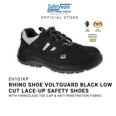 RHINO SHOE VoltGuard EH101KP Black Low Cut Lace-Up Safety Shoes