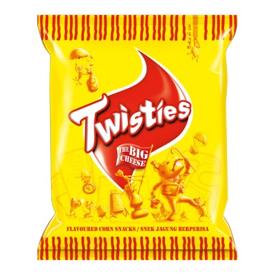 Twisties Corn Snack Cheese Cheddar Cheese 24x13g