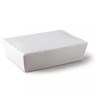 Plain White Lunch Box (600 Units Per Carton)