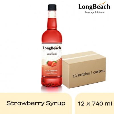 Long Beach Strawberry Syrup 740ml (12 bottles)