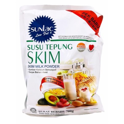 SUNLAC SKIM MILK POWDER LOW FAT CONVENIENT PACK 20G x 15'S