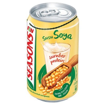 F&N SEASONS Soya Bean Canned 300 ml Drink Minuman