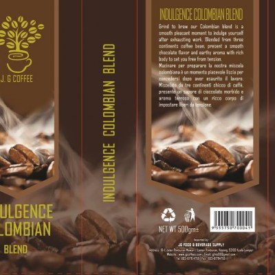 JG Coffee Beans - Indulgence Colombian Blends (6 Units Per Outer)