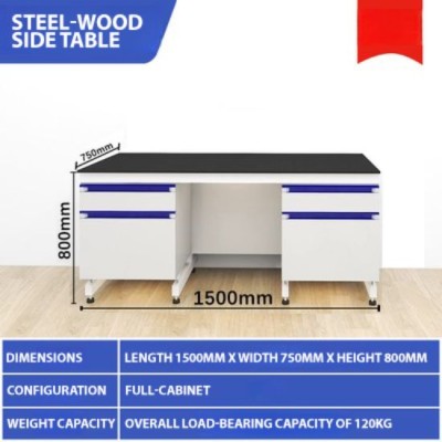 Steel-Wood Laboratory Bench - 1.5m Laboratory Table