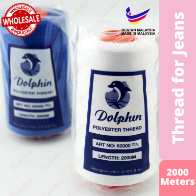 Dolphin Sewing Thread for Jeans 2000 Meter WHITE