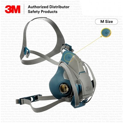 3M Rugged Comfort Quick Latch Half Facepiece Reuseable Respirator Only Not Including Filter (Size M)