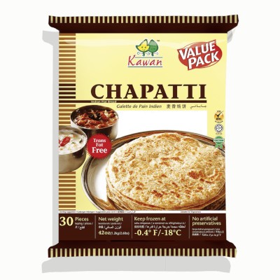 Roti Chapatti Value Pack (30 pcs - 1.2kg) (12 Units Per Carton)