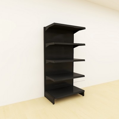 Classic Retail Display Shelves End Unit 2100 H x 900L x 495 D (Black)