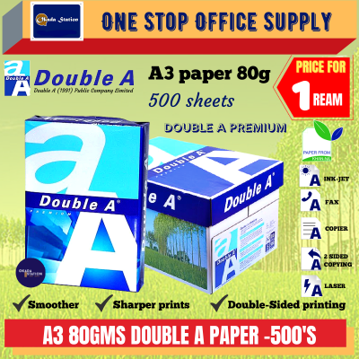 Double A A3 PAPER 500'S - ( 80gsm )