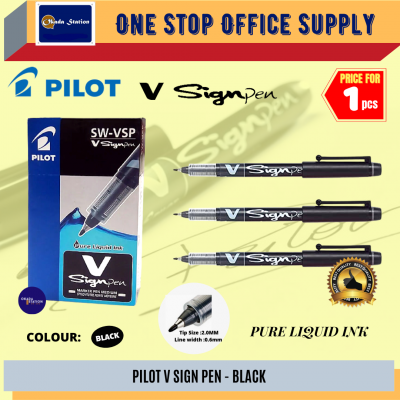 Pilot V Sign Pen - 2.0 mm ( Black Colour )
