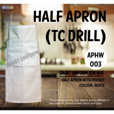 Half Apron TC Drill White APHW003