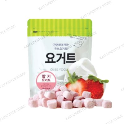 SSALGWAJA Natural Freeze-Dried Cube Yogurt (18g) [12 Months] - Strawberry