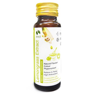 Natural Asian Gourmet Beverage or Bakery Ingredient, Natural Flavor, Natural Color of Lemongrass Extract Liquid Concentrate (60g)