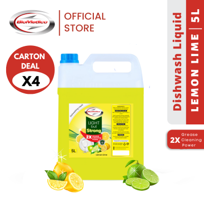 [Carton Deal] BioMedico Dishwash Liquid 5L  Lemon Lime x4