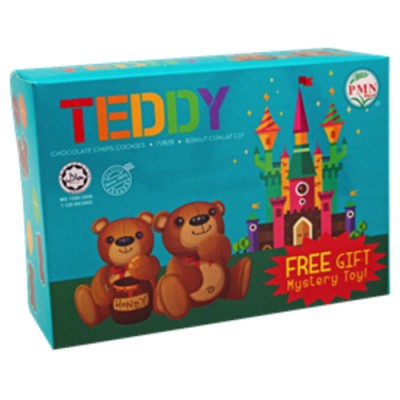 Teddy -Chocolate Chips Cookies -Free Gift Mystery Toy 30g