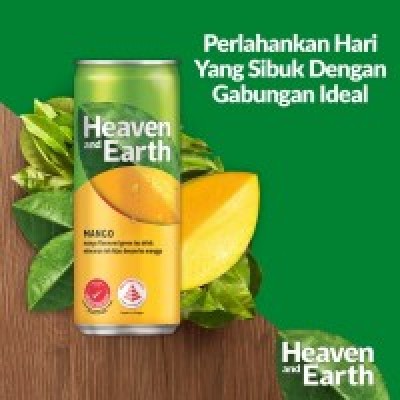 Heaven & Earth Mango Green Tea Can 300ml x 12