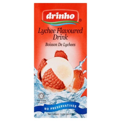 Drinho Lychee Flavoured Drink with Lychee Juice 1L
