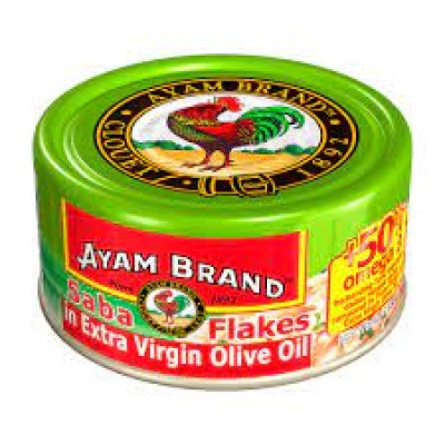 Ayam Brand Saba Flakes in Extra Virgin Olive Oil 150g