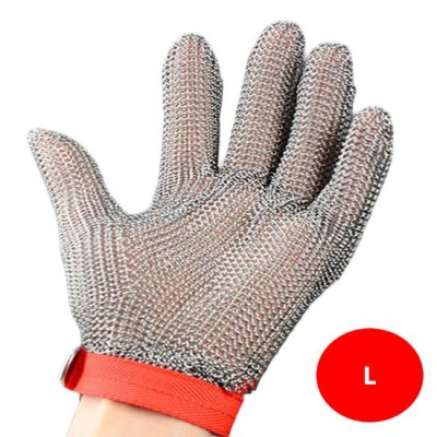 304 Stainless Steel Mesh Welding Gloves for Protection (L)