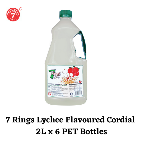 7 Rings - Lychee Flavoured Cordial (6 bottles x 2000ml)