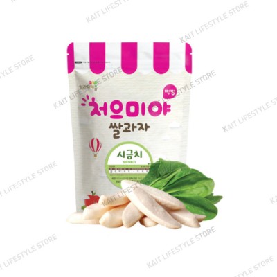 SSALGWAJA Organic Puffed Rice Snack (40g) [6 Months] - Spinach