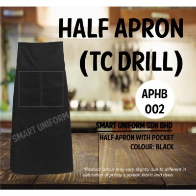 Half Apron TC Drill Black APHB002