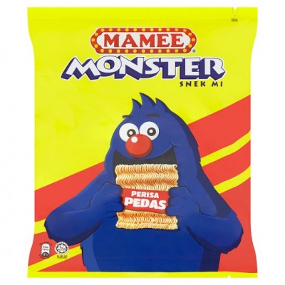 Mamee monster hot & spicy 10x8x25g