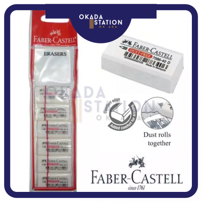 Faber Castell 7086-40 Dust Free Eraser  - 6IN1 ( WHITE COLOUR )