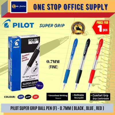 Pilot Super Grip Ball Pen - 0.7mm ( Red Colour )